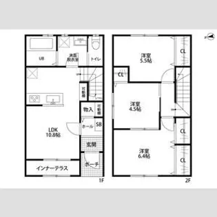リーブルファイン黒野Ⅱ【102号室】の間取り