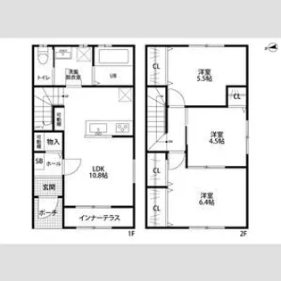 リーブルファイン黒野Ⅱ【103号室】の間取り