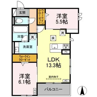 カサ クアルト【1階】の間取り