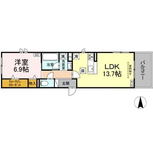 カサ クアルト【1階】の間取り