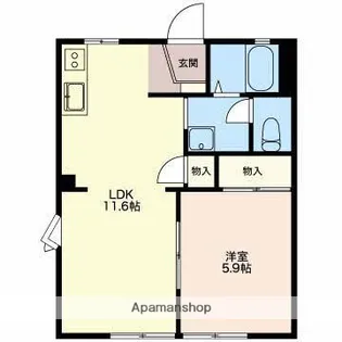 イーストビレッジ109 A【1階】の間取り