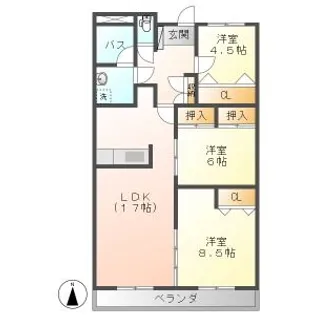 アコールヤマショウ【4階】の間取り