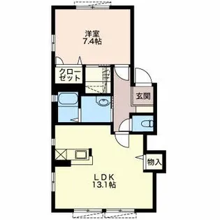 グリーンフィールド A【1階】の間取り