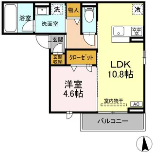 セレスティア長良福光【3階】の間取り