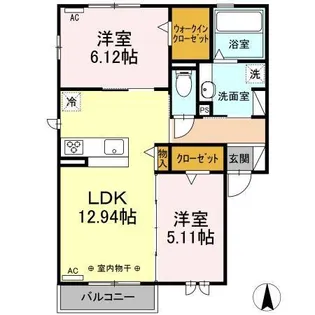 セジュールコルザック【2階】の間取り