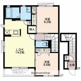 エスペランサⅡ【2階】の間取り