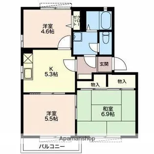 カーサヴェルデ A【202号室】の間取り