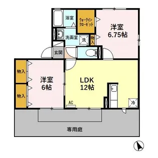 ベルセーヌ A【1階】の間取り