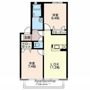 エスタシオン A【2階】の間取り
