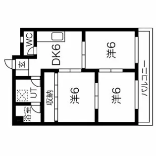 岐東コーポラス【301号室】の間取り