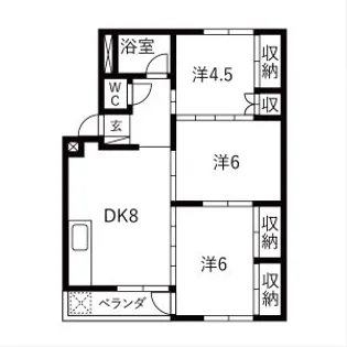 朝霧ビル【3階】の間取り