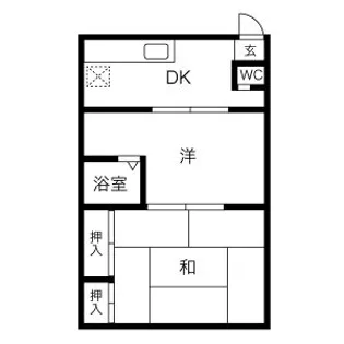 華陽ビル【2B号室】の間取り