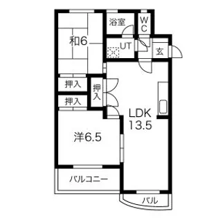 プリンセス高屋【2階】の間取り