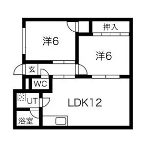 プリンセス高屋【1階】の間取り