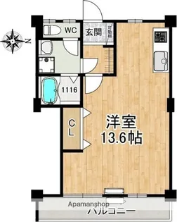 メルベーユ【402号室】の間取り