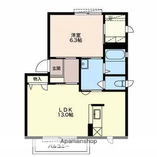 コンフォート吉新 B【2階】の間取り