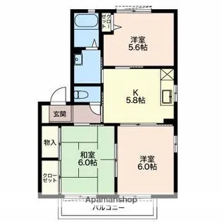 ビューテラス鵜沼 A【2階】の間取り