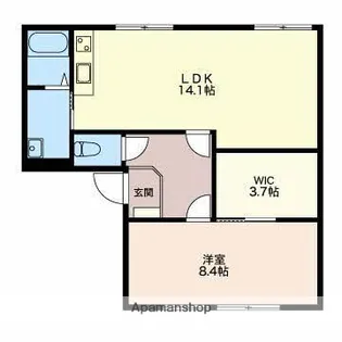 プロムナードFUKUTA A【1階】の間取り