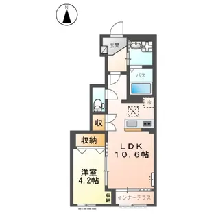 IMPERIAL MAISON【103号室】の間取り