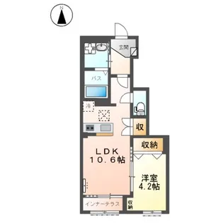 IMPERIAL MAISON【102号室】の間取り