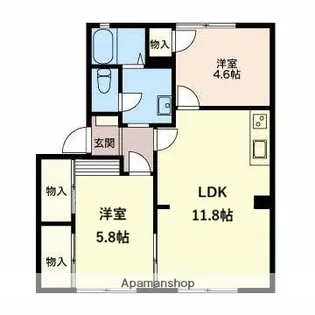 やまいちコーポ第2 B【101号室】の間取り