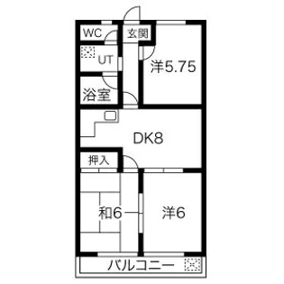 第3カトービル【2階】の間取り