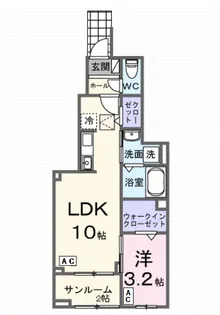 ソルジエンテ【1階】の間取り
