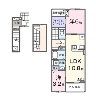 ソルジエンテ【3階】の間取り