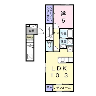 エネルジコ(ENERGICO)【2階】の間取り