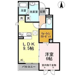 サニーハイツIII【1階】の間取り