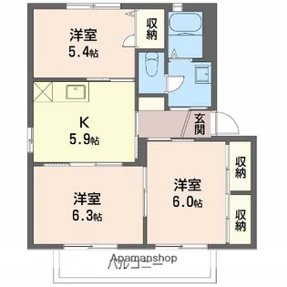 マウンテン E【2階】の間取り