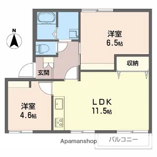 フレグランスFUJI A【2階】の間取り