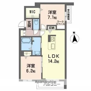 シャーメゾン長良東【3階】の間取り