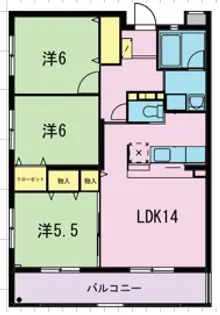 ジューダンブルクⅡ【1階】の間取り