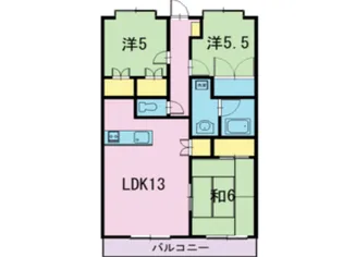 サニーコート上足【1階】の間取り