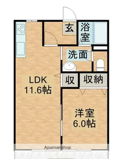 メルベーユ【2階】の間取り