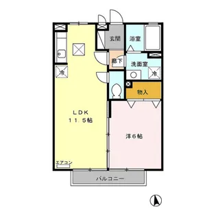 ハイロライマ A【1階】の間取り
