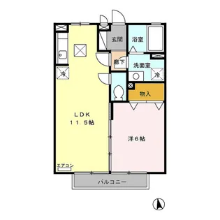 ハイロライマ A【1階】の間取り