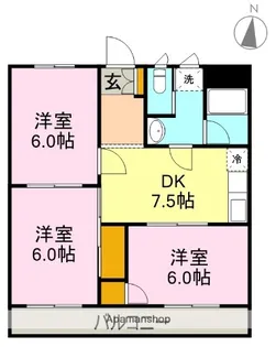 グリーンハイツ遠藤【206号室】の間取り
