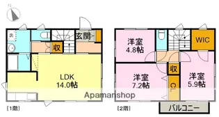 静岡県富士市伝法【一戸建】の間取り