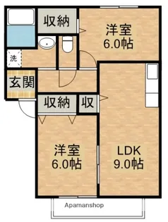 エバーライフワン【201号室】の間取り