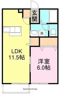 エルメゾンネクスト石坂【1階】の間取り