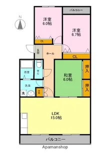 キャッスルMR【1階】の間取り