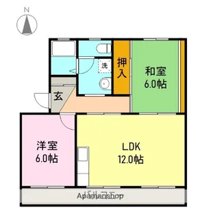 コーポはちまん【102号室】の間取り