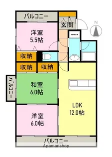 ガーデンコート【102号室】の間取り