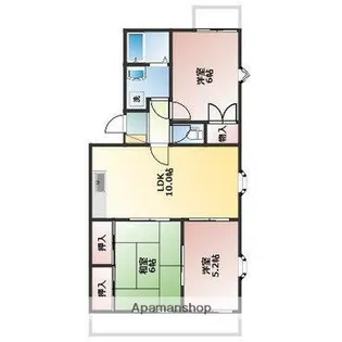 エバーグリーン【A302号室】の間取り
