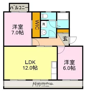 メゾンひまわり【202号室】の間取り