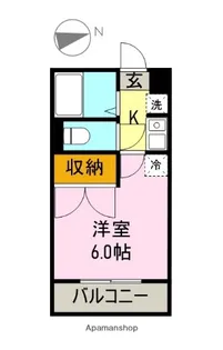 メゾン・ド・ケイ【203号室】の間取り