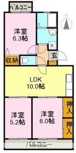 パセリット美土原【3階】の間取り
