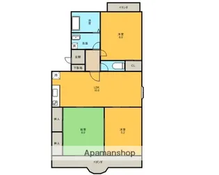 セントラルハイツ【D102号室】の間取り